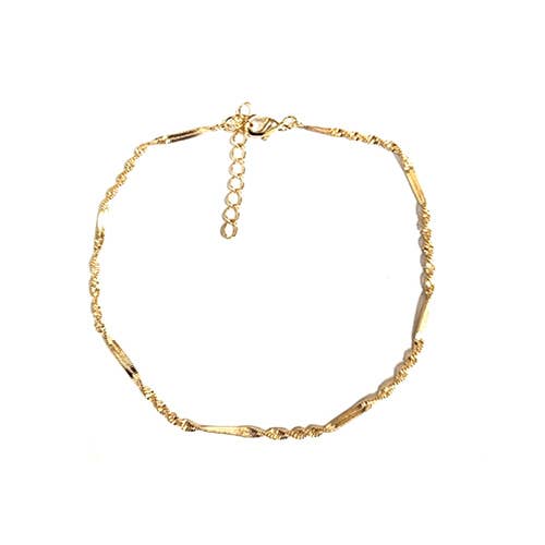 Maya J - Ankle Bracelets - 14K Gold-Plated - Full Display
