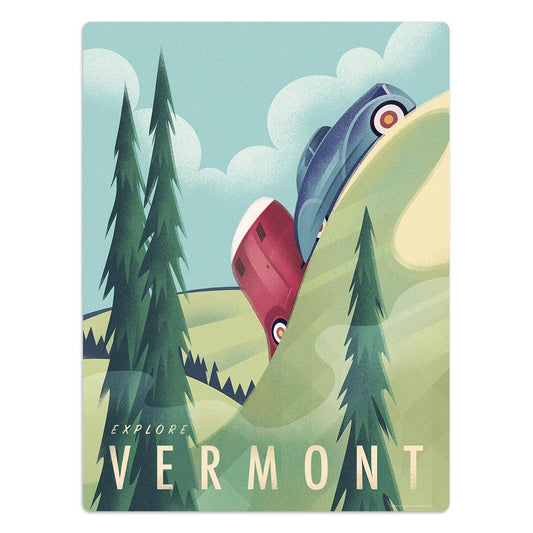 RetroPlanet - Vermont Camping State Travel Vinyl Sticker