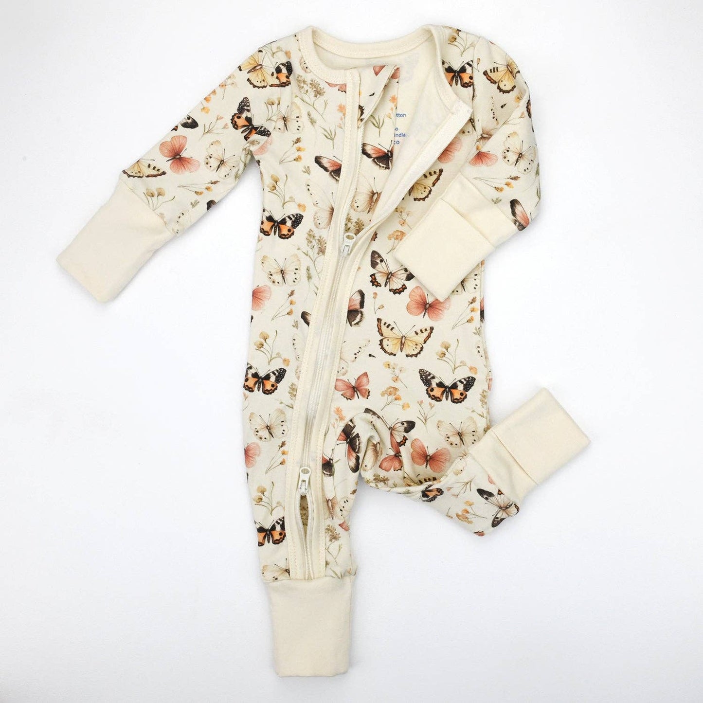 Earthy - Organic Cotton Baby Pajamas 2-Way Zip Front Zipper Sleeper, Audrey