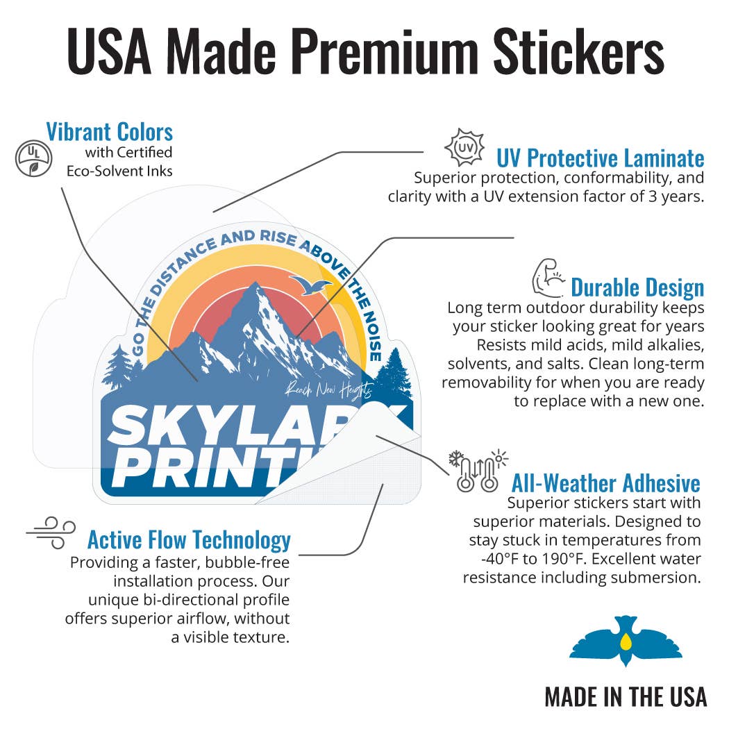 Skylark Printing - Vermont Plate Souvenir Sticker with Your City, Text