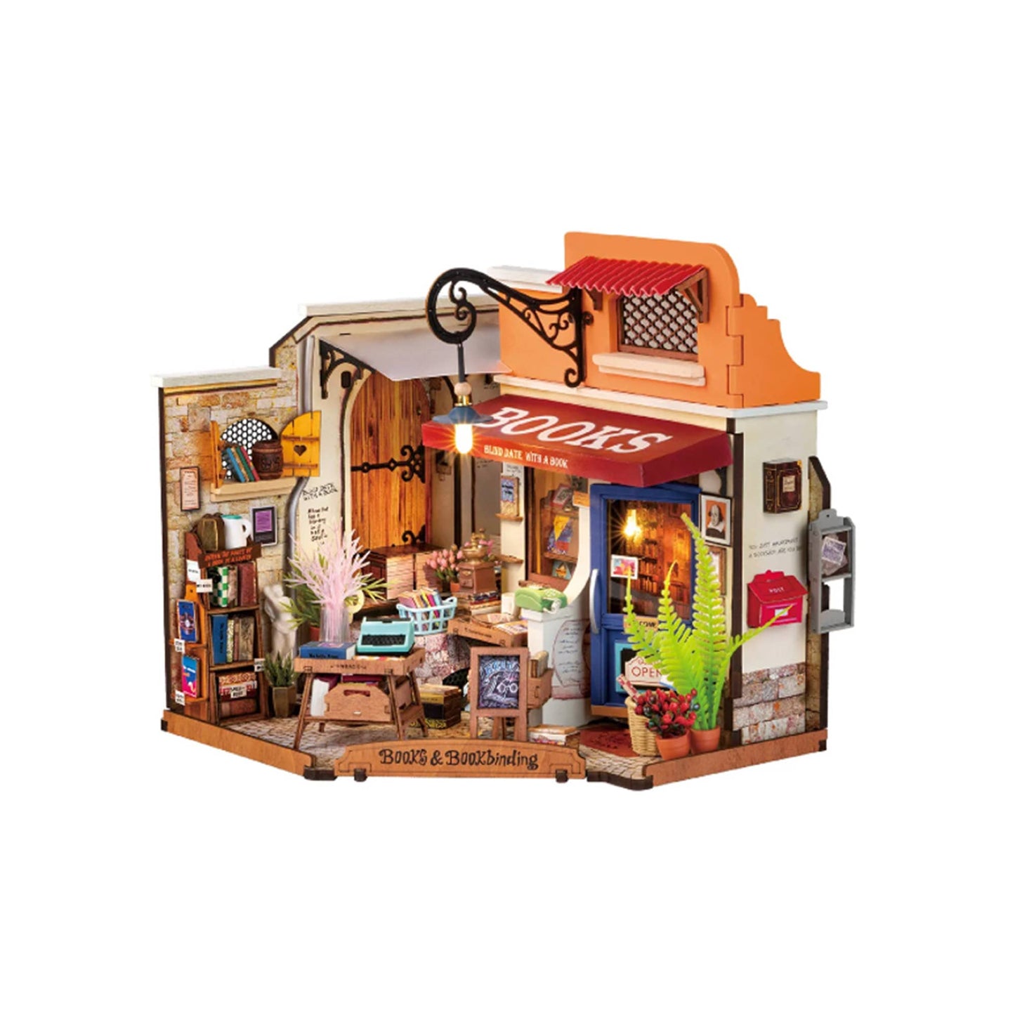 Hands Craft - DIY Miniature House Kit: Corner Bookstore