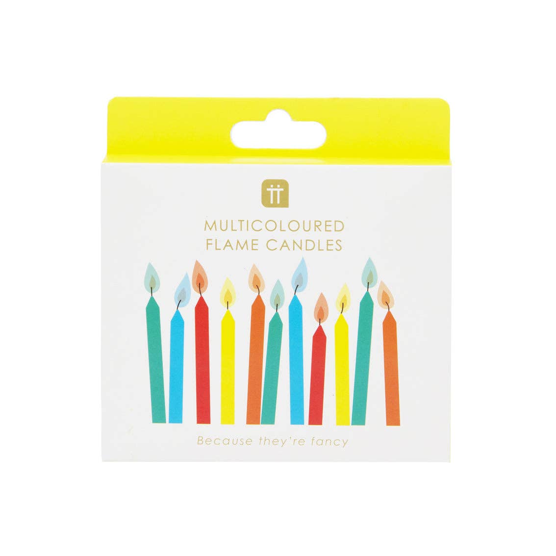 Talking Tables USA - Home, Birthday, Games & Seasonal Decor - Rainbow Flame Birthday Candles - 12 Pack | Cake Candles |