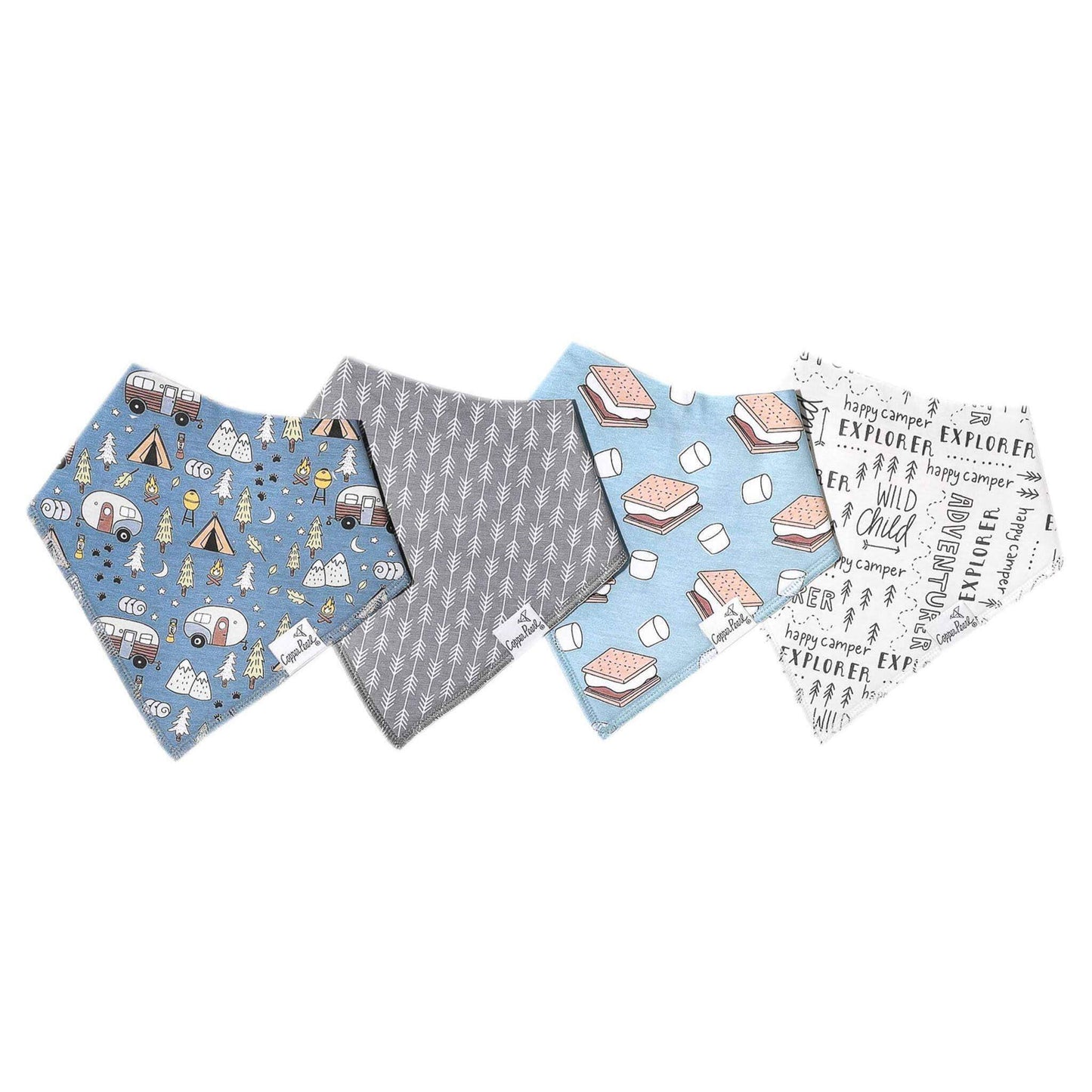 Copper Pearl - 4 Pack Baby Bandana Bibs - Bridger