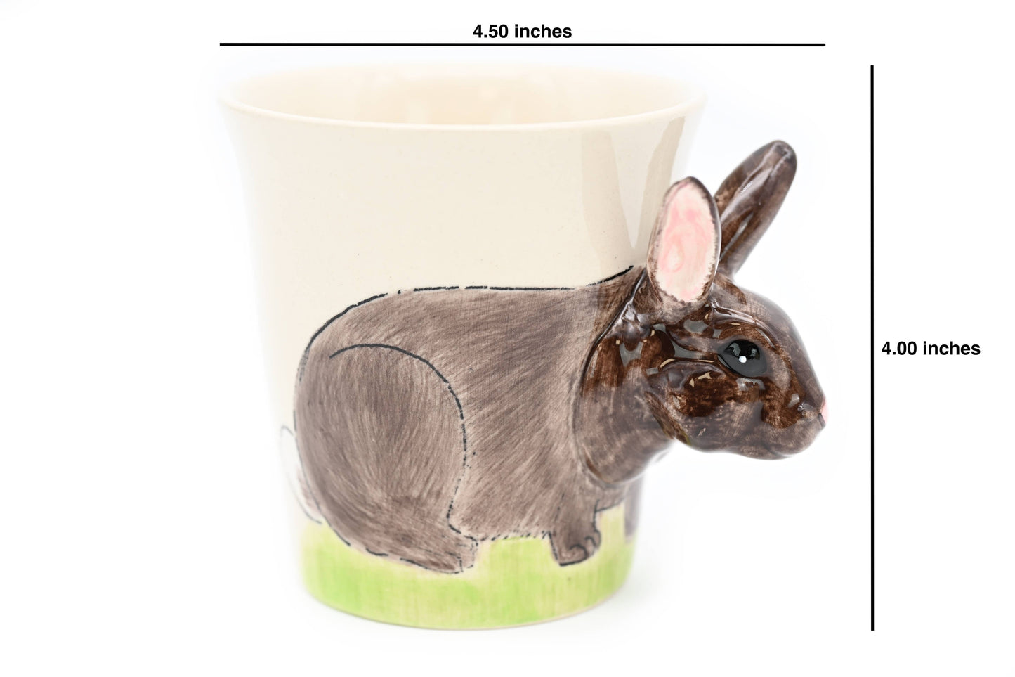 Art Floral Trading LLC - MUG227 Rabbit (dark brown) mug 10 oz