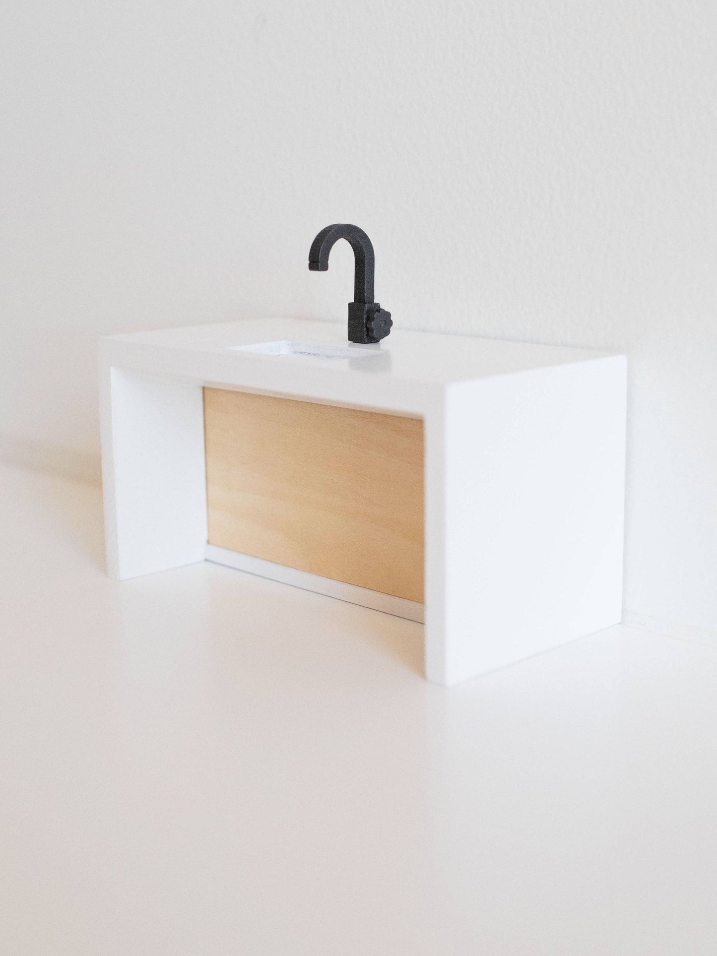Macy Mae Dollhouse Designs - Dollhouse Modern Kitchen Island + Sink | Natural Wood White