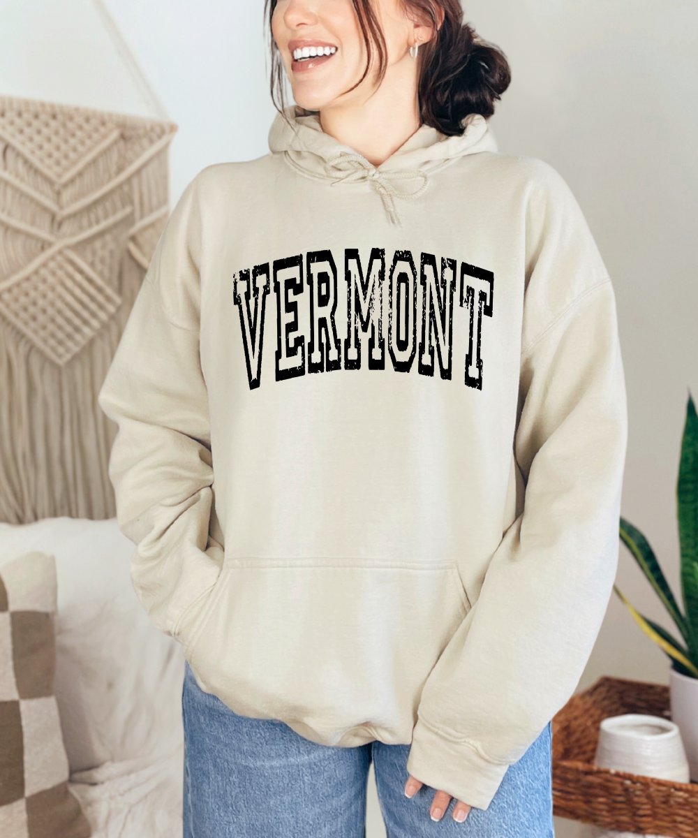 Basic And Peachy - Vermont State Hoodie