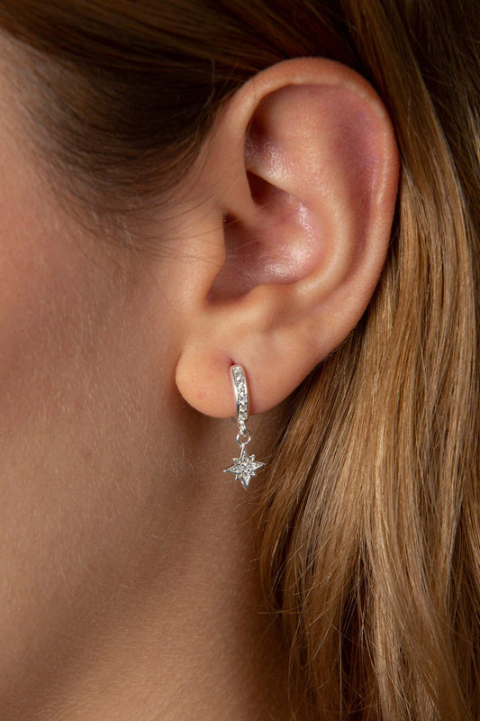 Volenia Silver - Wholesale Women's 925 Sterling Silver North Star Earrings