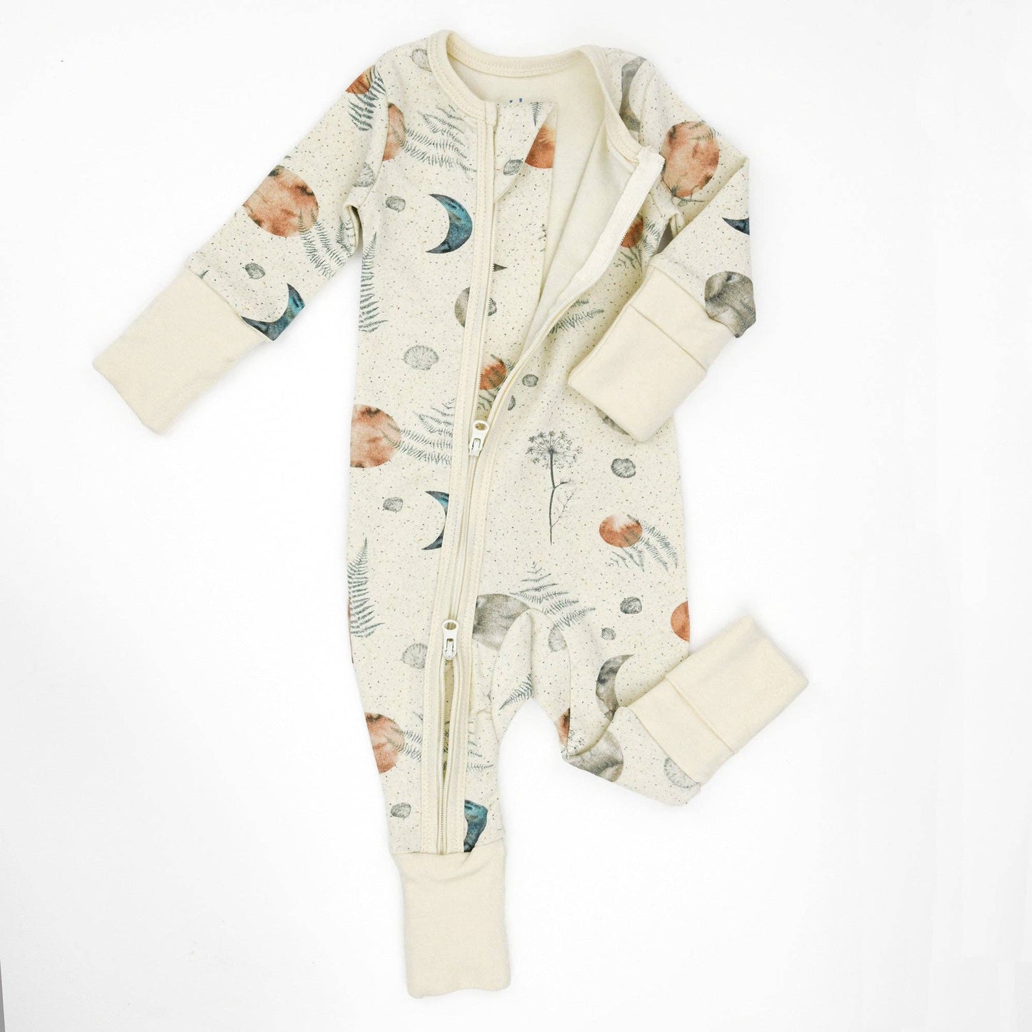 Earthy - Organic Cotton Baby Pajamas 2-Way Zip Front Zipper Sleeper, Eclipse