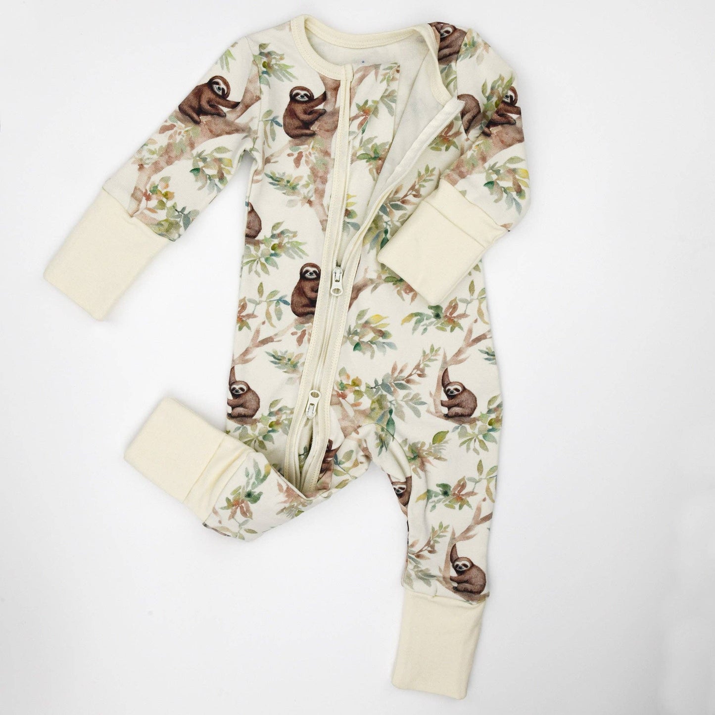 Earthy - Organic Cotton Baby Pajamas 2-Way Zip Front Zipper Sleeper, Cleo