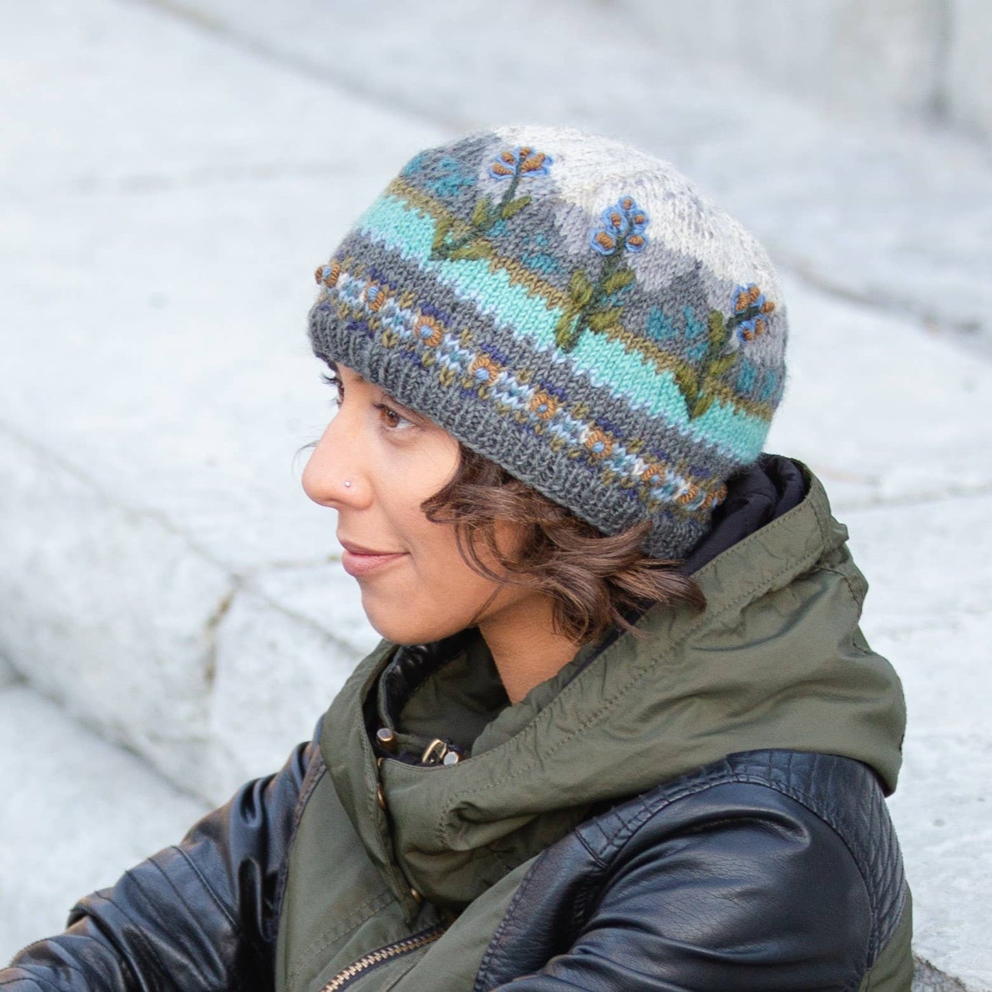 Lost Horizons Knitwear - Chloe - women's wool knit beanie