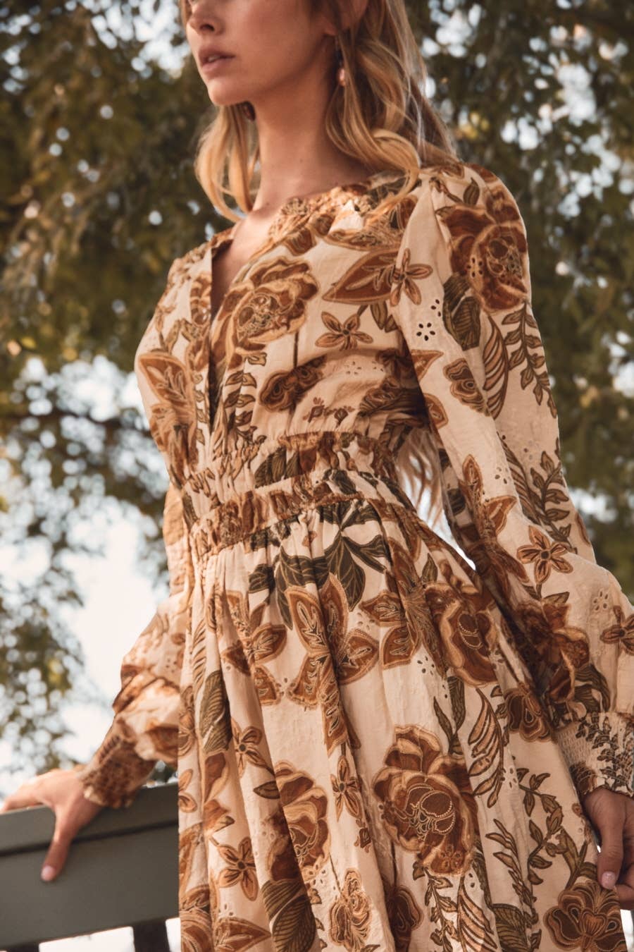 Oddi - Floral Printed Midi Dress
