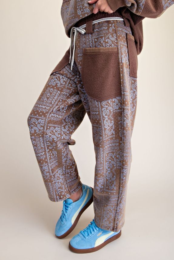 Brown and Blue Sweat Pants