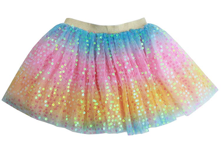 Sparkle Sisters by Couture Clips - Pastel Sequin Tie Dye Tutu