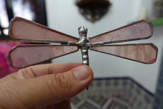 Stained glass stars and Talavera - Handmade Stained Glass Dragonfly – Giftable in Any Color
