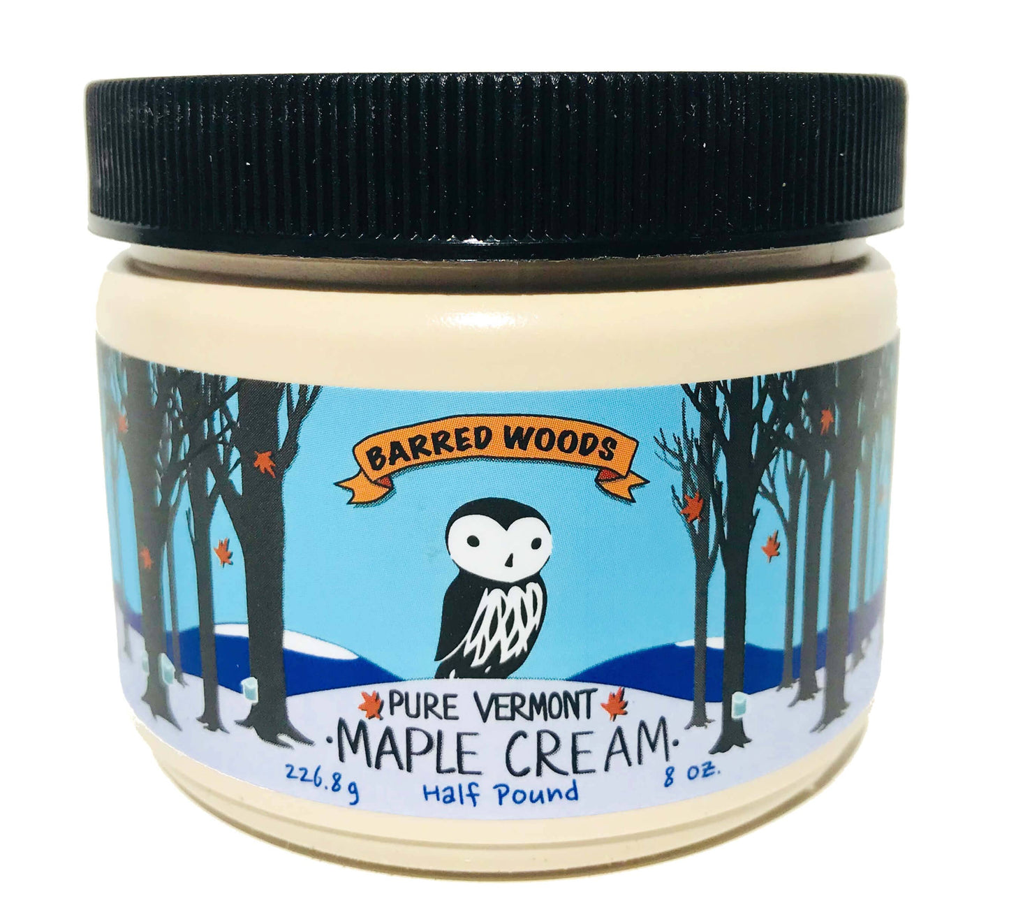 Barred Woods Maple - Pure Vermont Maple Cream - 8 oz Jar
