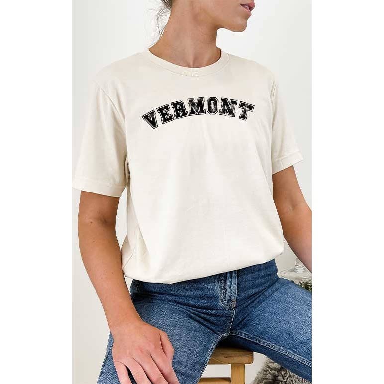 Select Apparel - Vermont State Distressed Varsity Graphic Tee