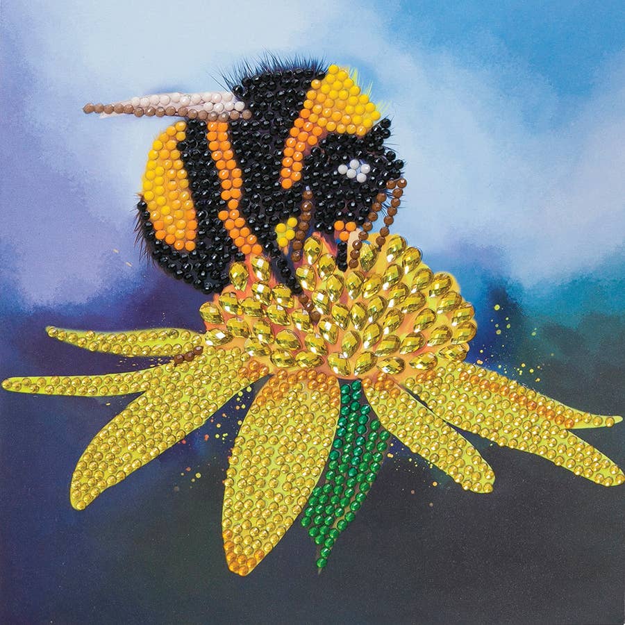 Outset Games and Cobble Hill Puzzles - Crystal Art Card Kit: Bumblebee