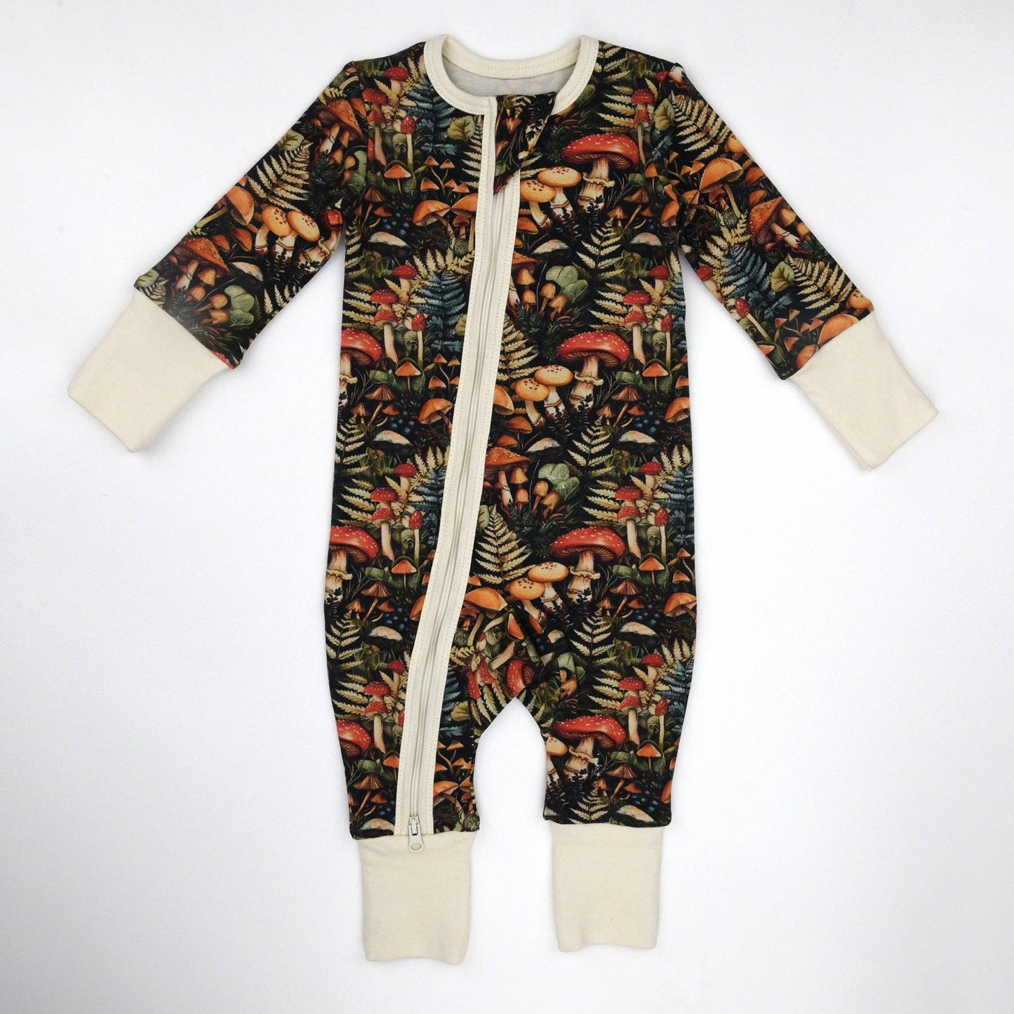 Earthy - Organic Cotton Baby Pajamas 2-Way Zipper Sleeper, Yarrow