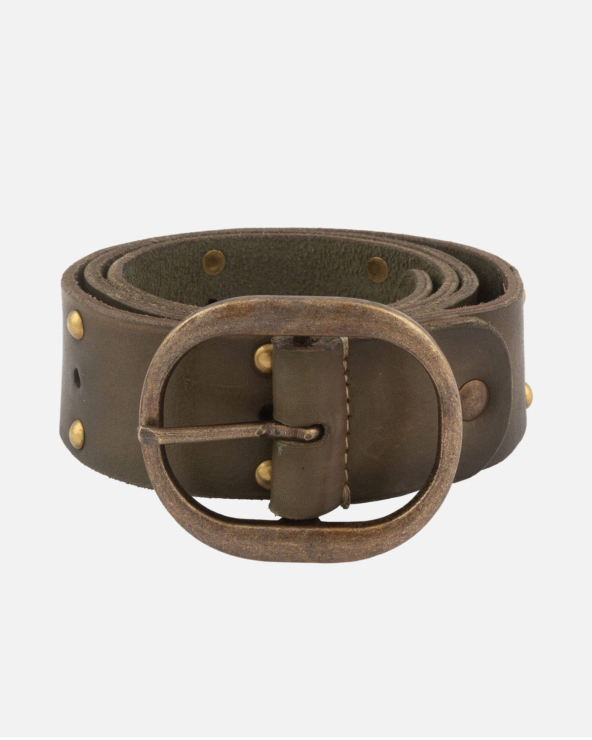 Amsterdam Heritage Leather Belts, Bags, Jackets & Apparel - Devi | Antique Brass-Accented Leather Belt
