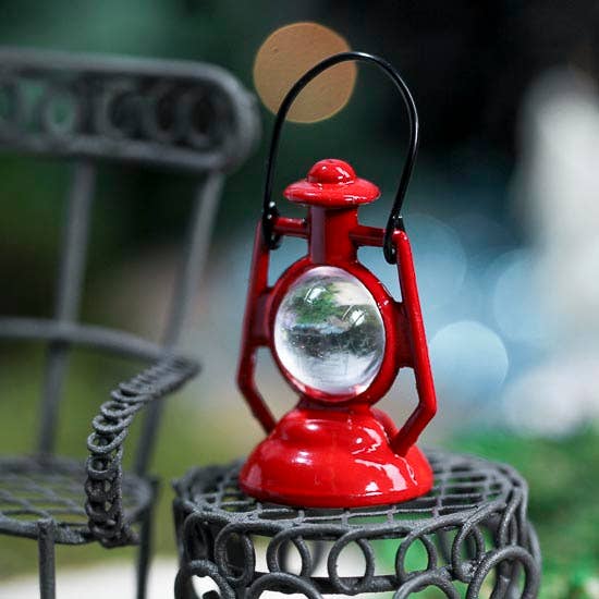 Factory Direct Craft - 1-3/4" Dollhouse Miniature Red Railroad Lantern