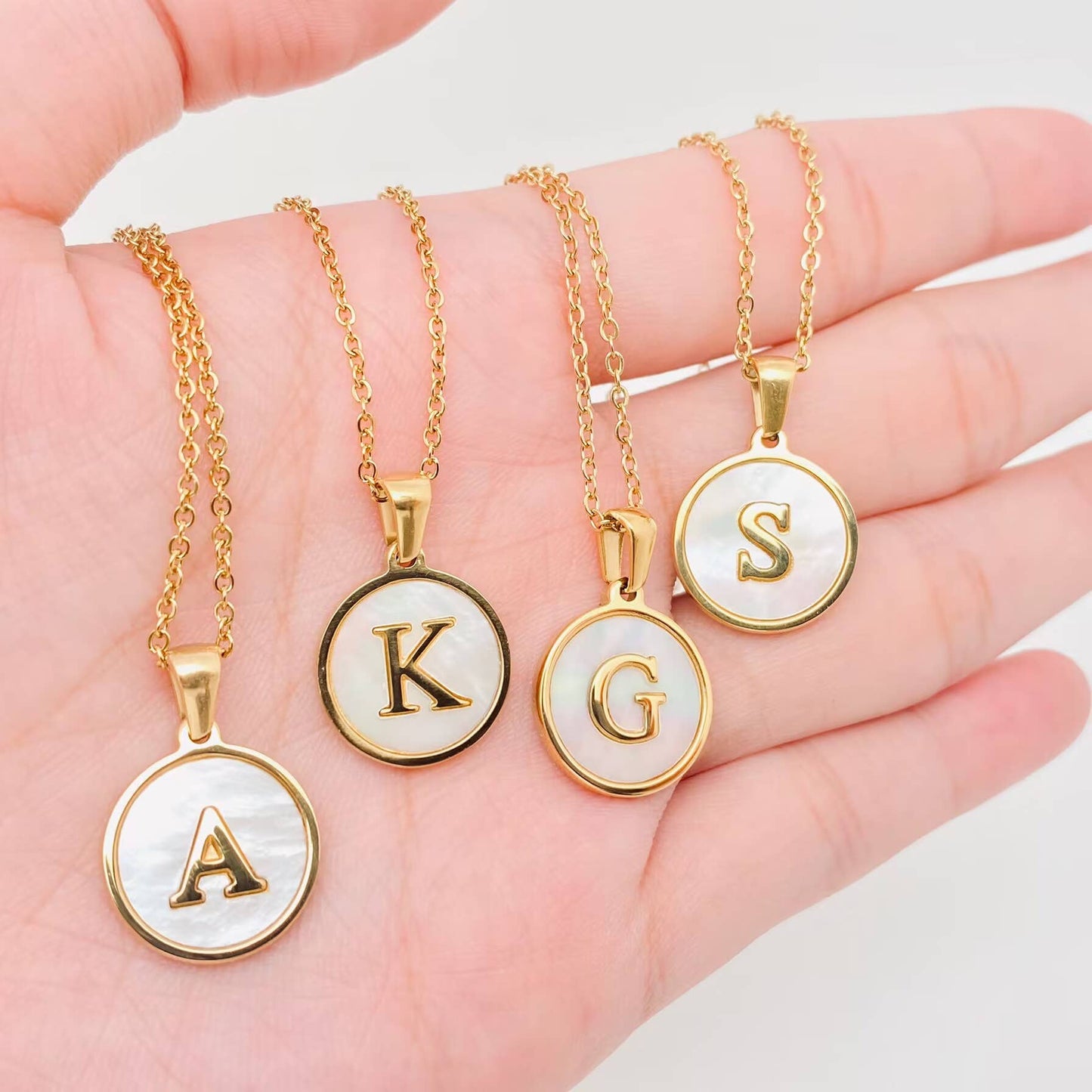 Mio Queena - Round 18K Gold-plated Stainless Steel 26 Letters Necklace