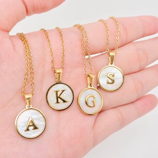 Mio Queena - Round 18K Gold-plated Stainless Steel 26 Letters Necklace