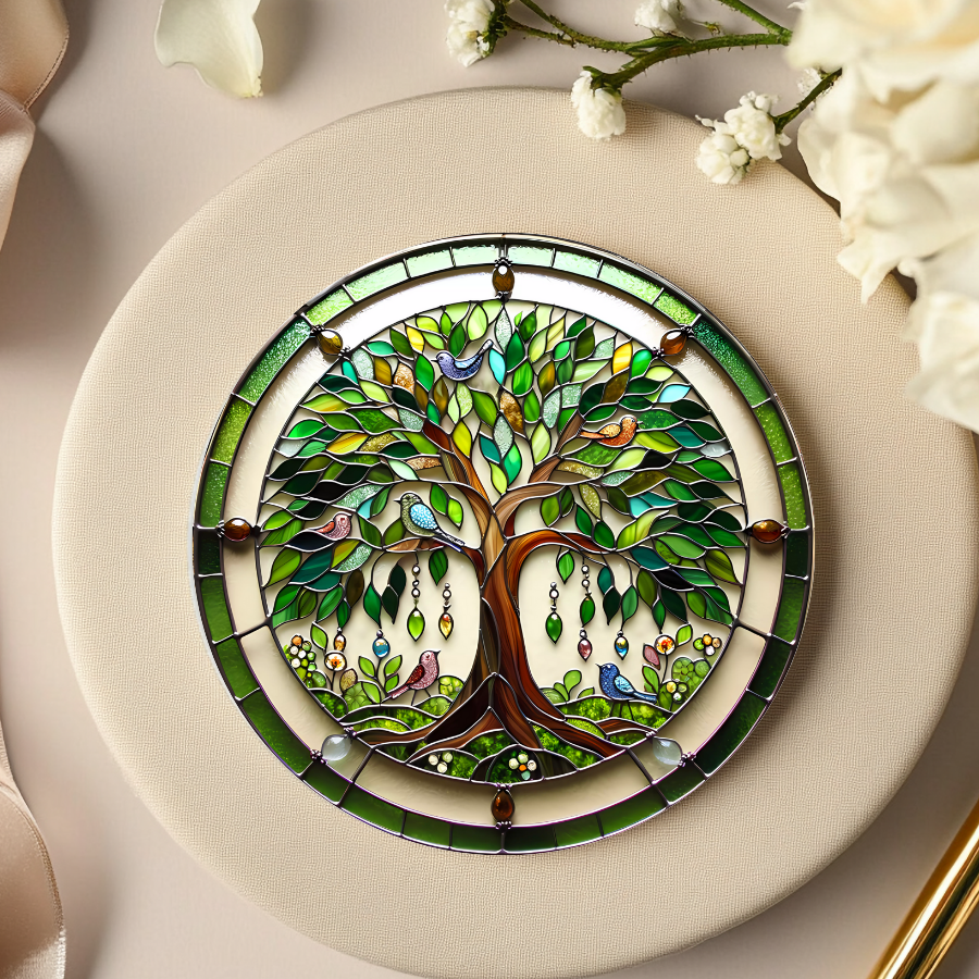 Fernville Creations - Tree of Life Coaster, Ceramic Coaster with Printed Image