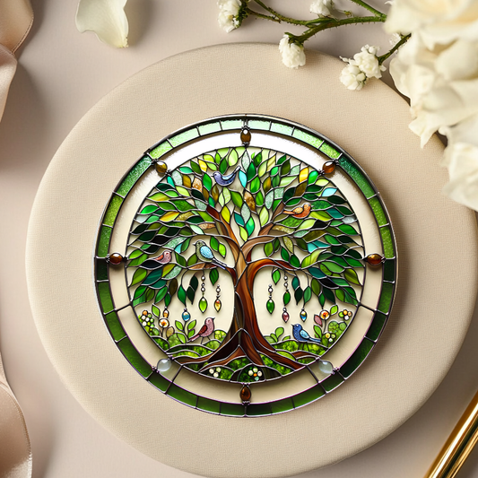 Fernville Creations - Tree of Life Coaster, Ceramic Coaster with Printed Image