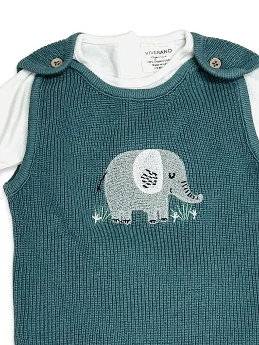 Elephant Sweater Overalls