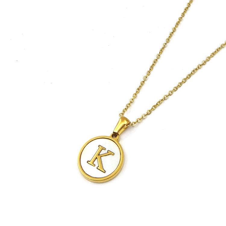 Mio Queena - Round 18K Gold-plated Stainless Steel 26 Letters Necklace