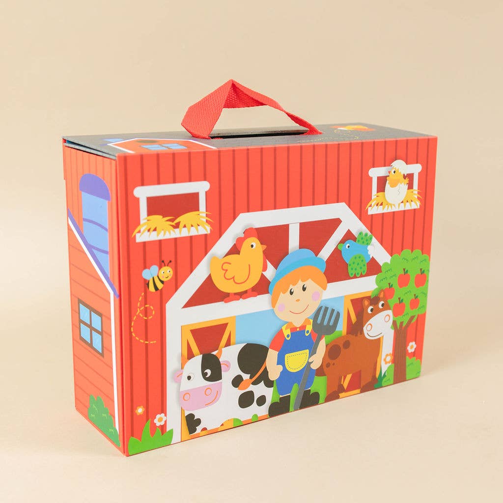 Spirit 'N Sprout - CASE Farm Play Set Lacing Toy - Open-ended Scene