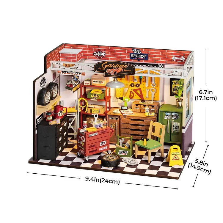 Hands Craft - DIY Miniature House Kit: Garage Workshop