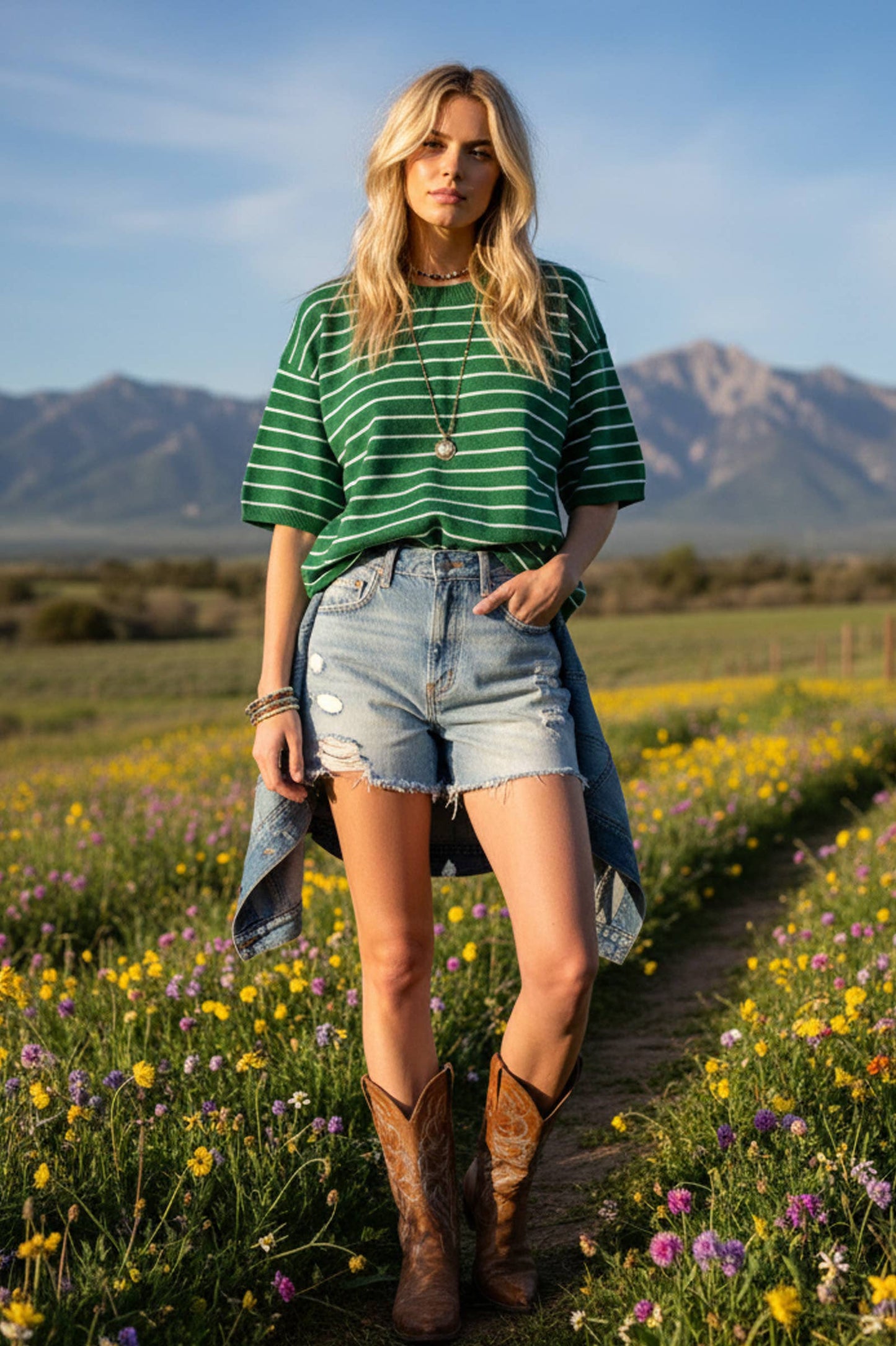 Sewn and Seen - Striped Knit Short Sleeve Top