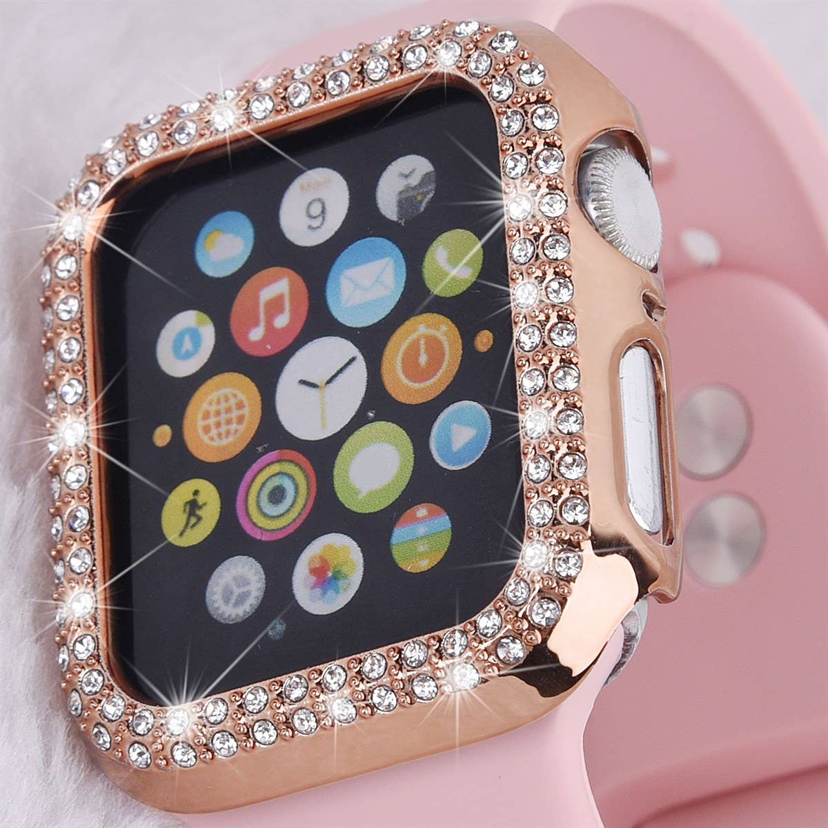 ShopTrendsNow - Rhinestone Crystal Bling Apple Watch Case Frame