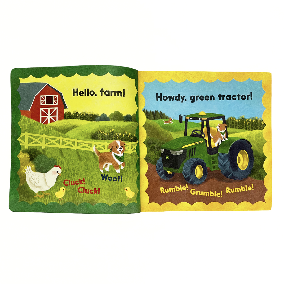 Cottage Door Press - John Deere Kids Hello, Farm!  (Tuffy Teether Indestructible)