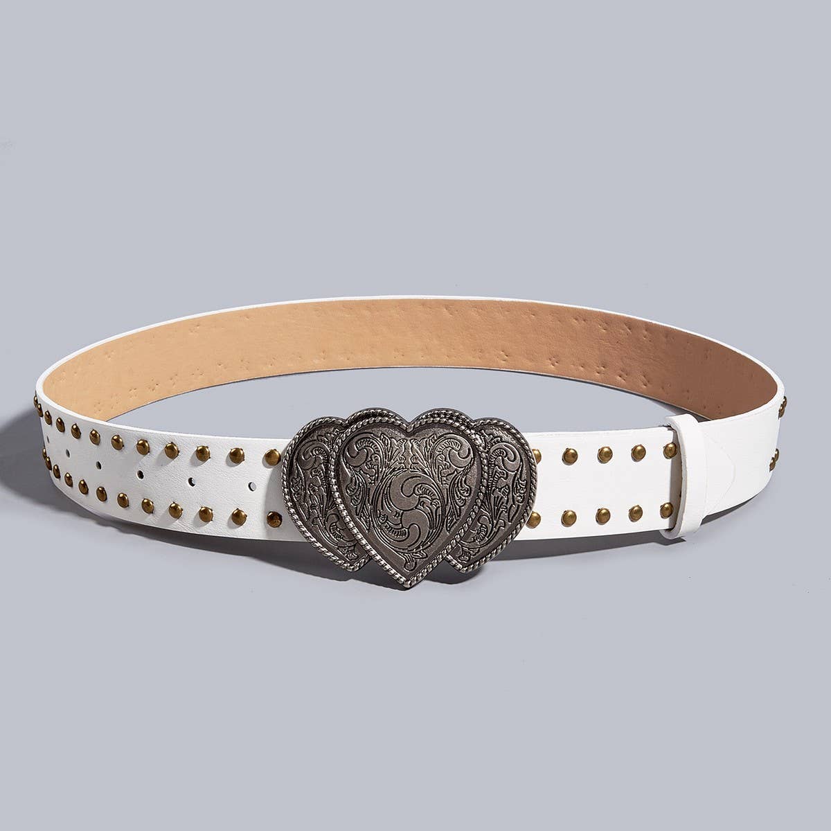 NINEXIS - CWABE0561_PUNK HEART TOOL BELT WITH RIVETS
