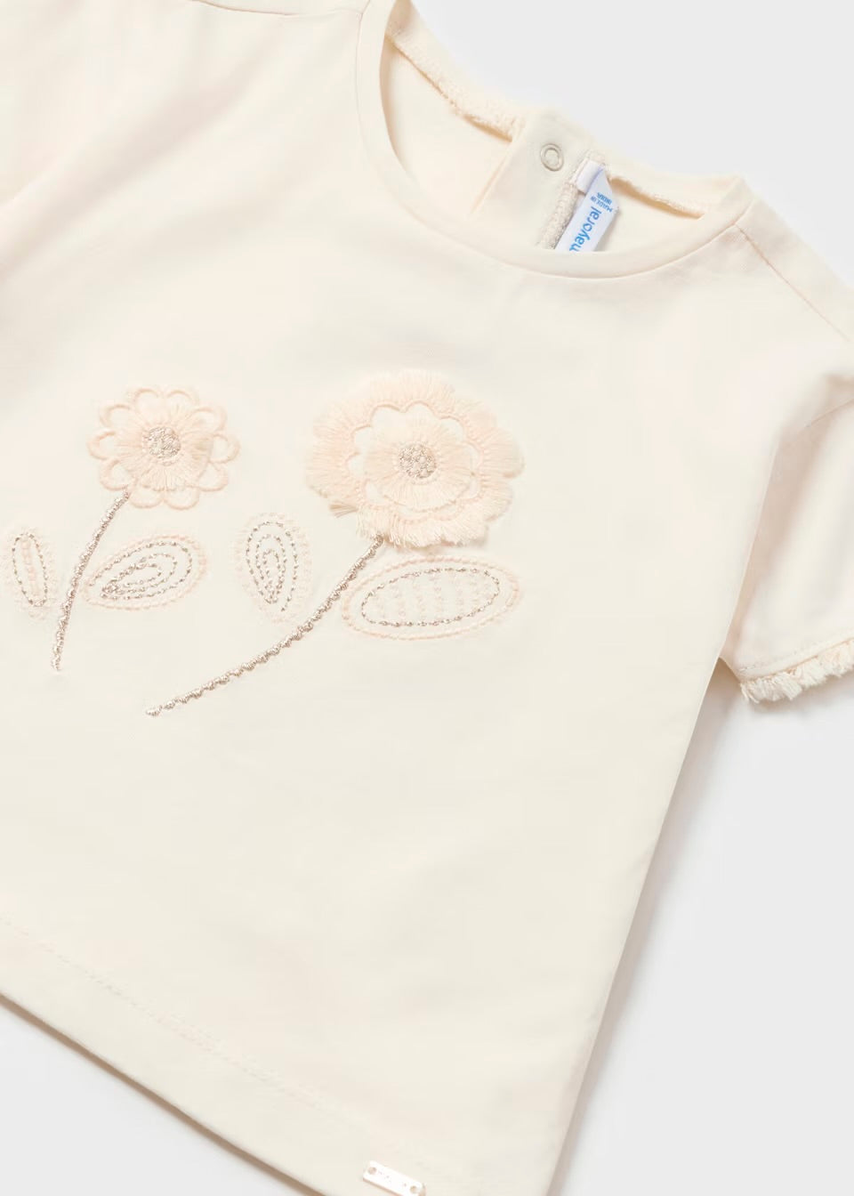 Ivory Embroidered Tee