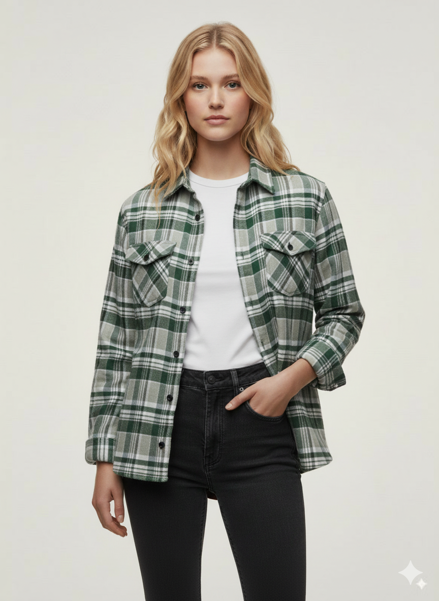 Hawk's Bay - Flannel Long Sleeve Buffalo Plaid Shirt