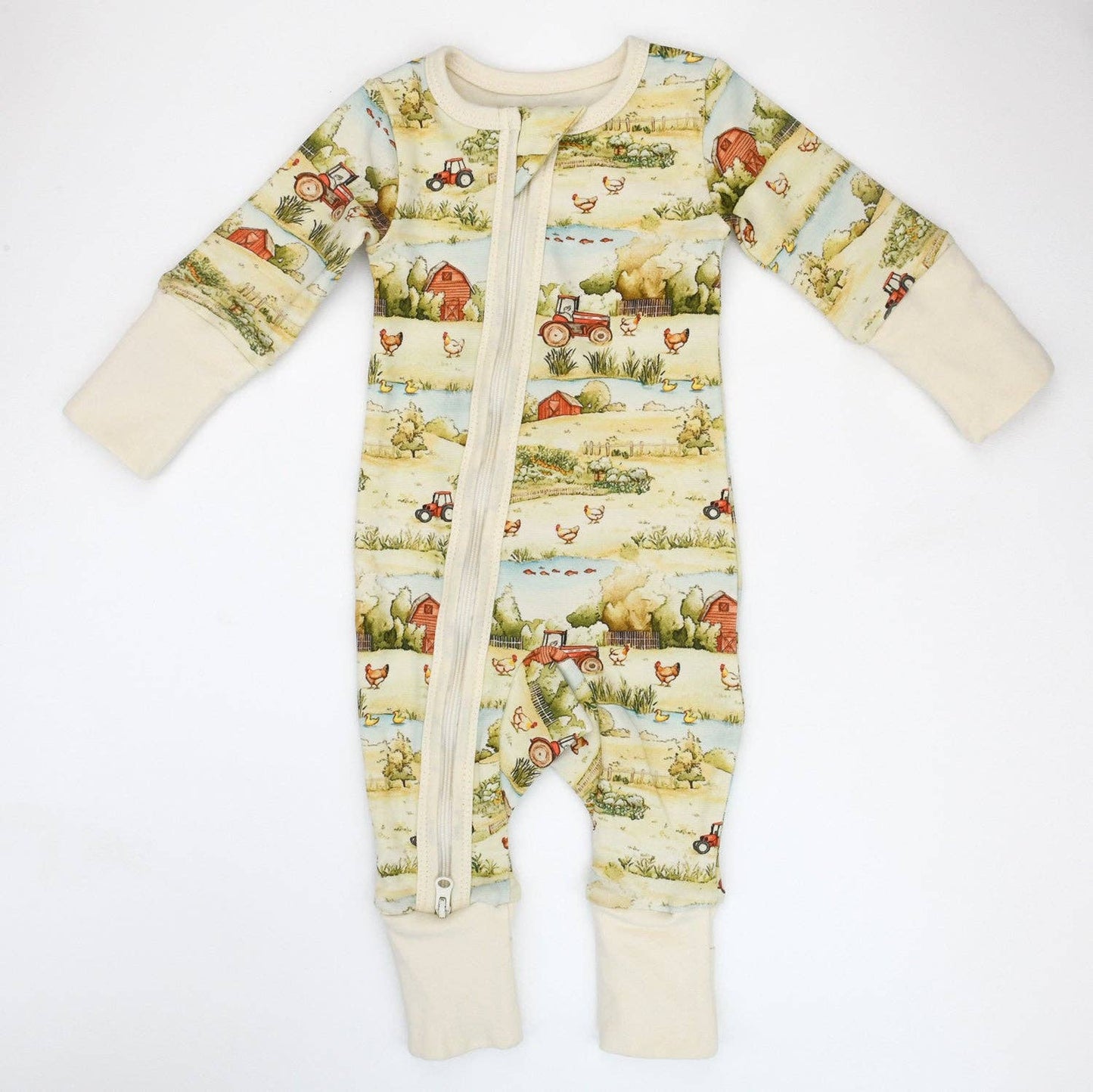 Earthy - Organic Cotton Baby Pajamas 2-Way Zip Front Zipper Sleeper, Ranger