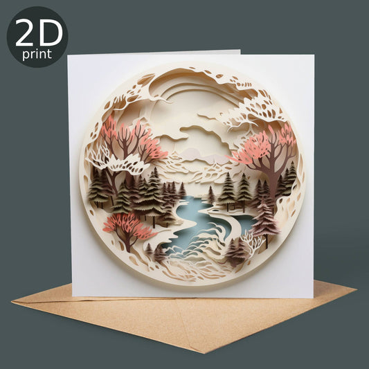 Good Post Day - Pink Landscape 2D Printed Card