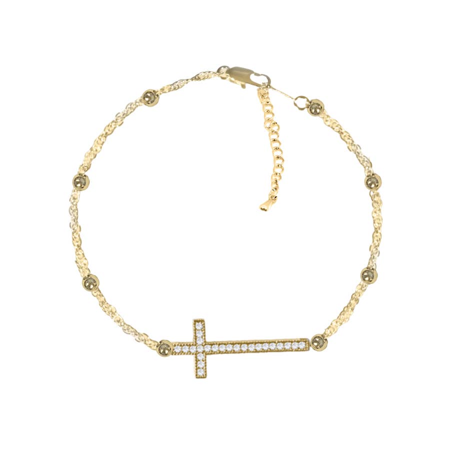 Maya J - Ankle Bracelets - 14K Gold-Plated - Full Display