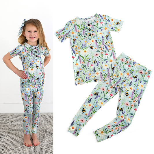 Gigi and Max - Bumble Ruffle Two Piece Bamboo Kids Lounge Set