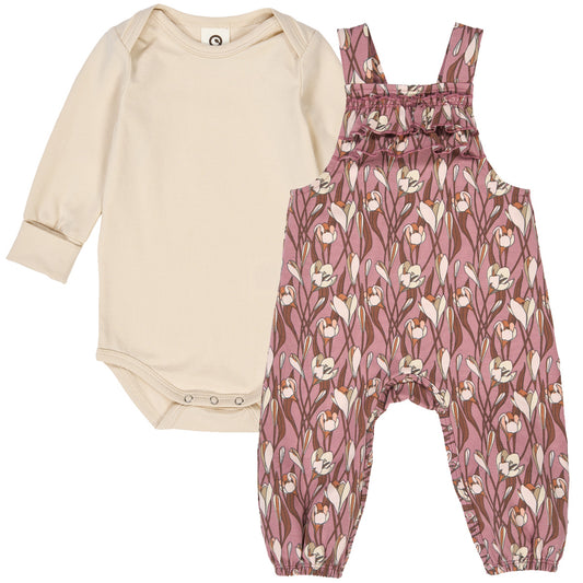 Autumn Baby Overalls Set