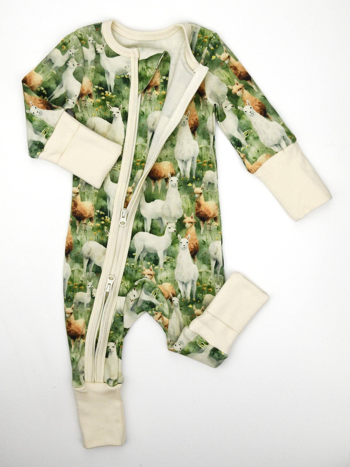 Earthy - Organic Cotton Baby Pajamas 2-Way Zipper Sleeper, Oliver