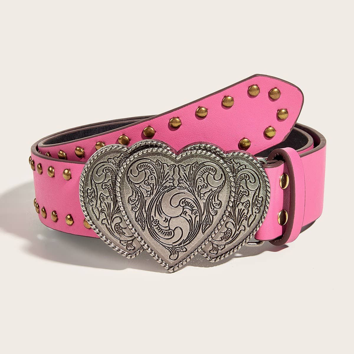NINEXIS - CWABE0561_PUNK HEART TOOL BELT WITH RIVETS