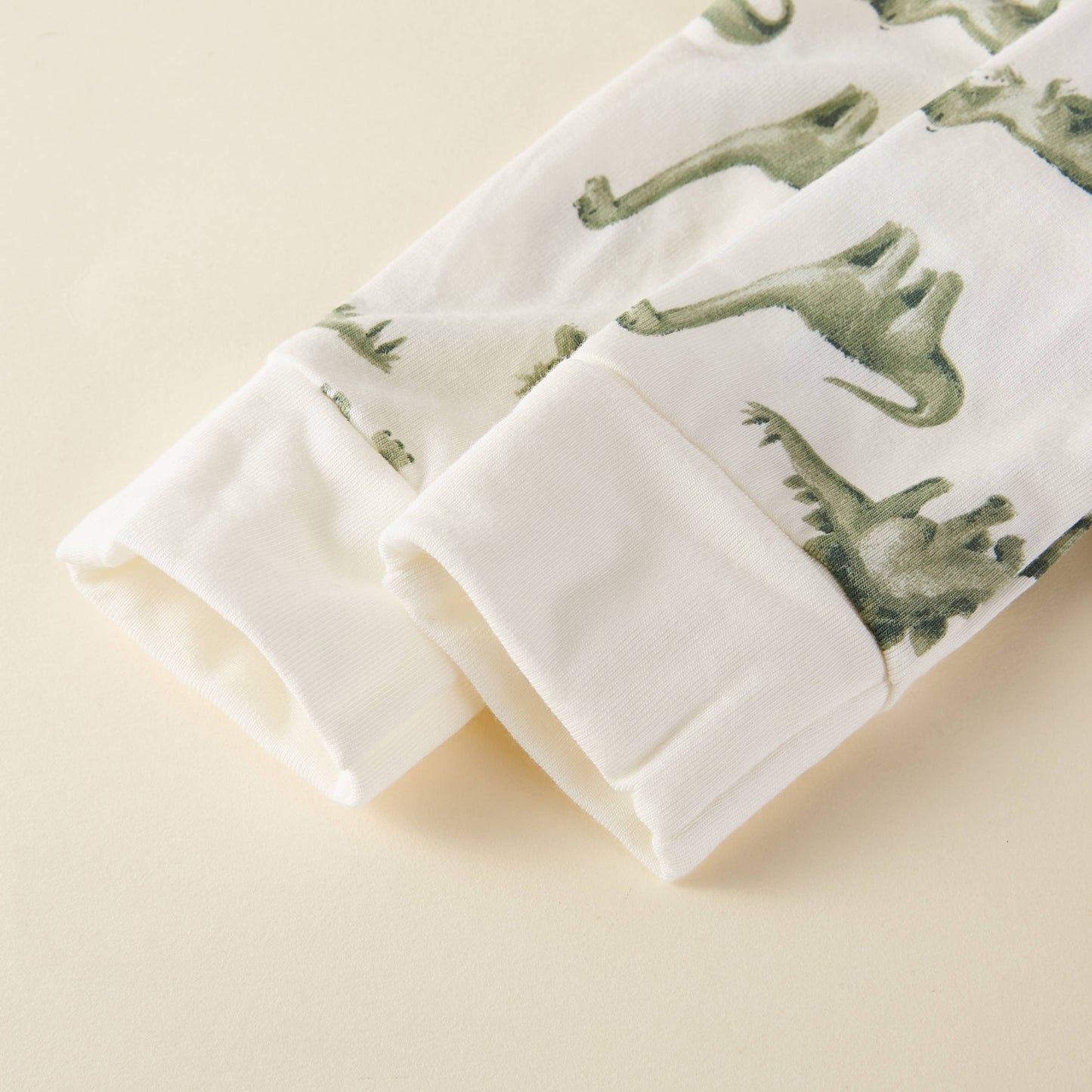 Lollipop Dreams - Dinosaur Pattern Zipper Footie Pajamas Romper w/Beanie