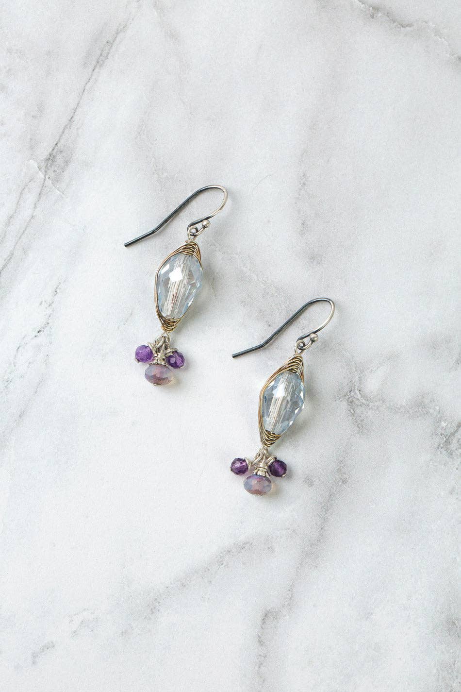 Anne Vaughan Designs Jewelry - Reflections Crystal Herringbone Earrings