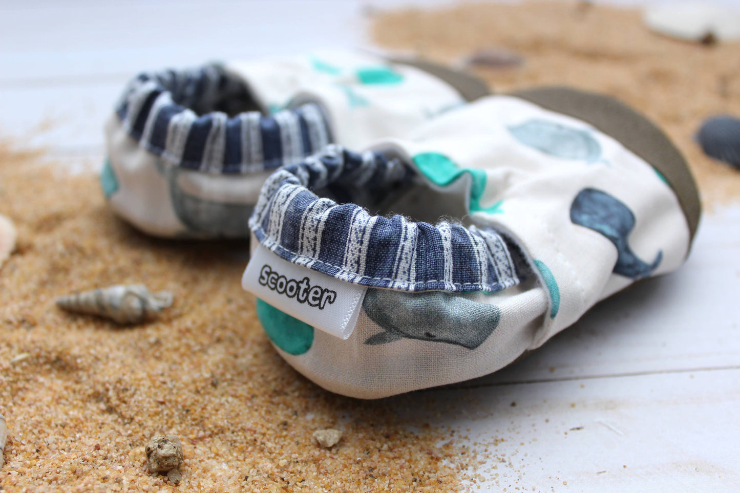 Scooter Booties - Whale Baby Shoes