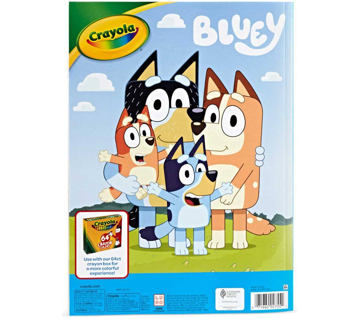 Really Big Coloring Books | ColoringBook.com - Bluey Crayola 96 Page Coloring Book with Sticker Sheet