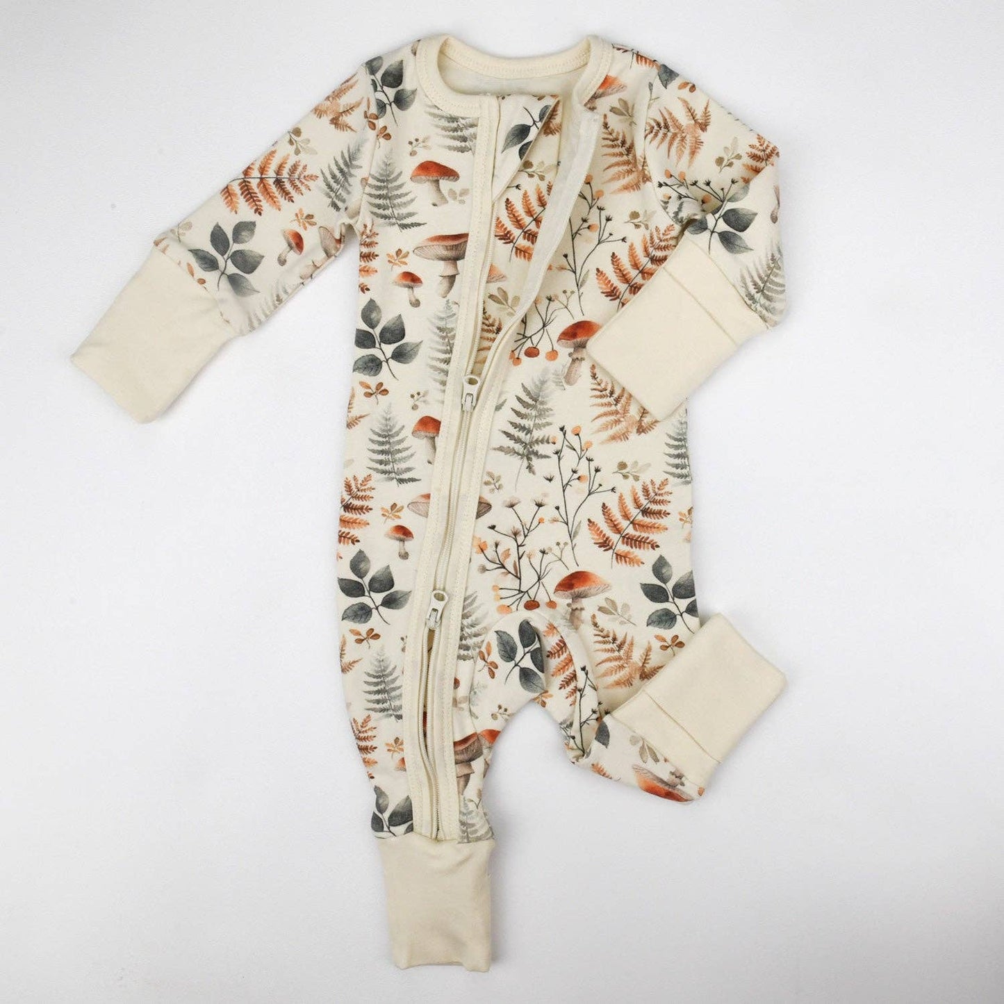 Earthy - Organic Cotton Baby Pajamas 2-Way Zip Front Zipper Sleeper, Myrtle